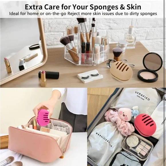 Keep Your Beauty Blender clean with the Double Sided Vented Silicone Holder! - Picture 5 of 6